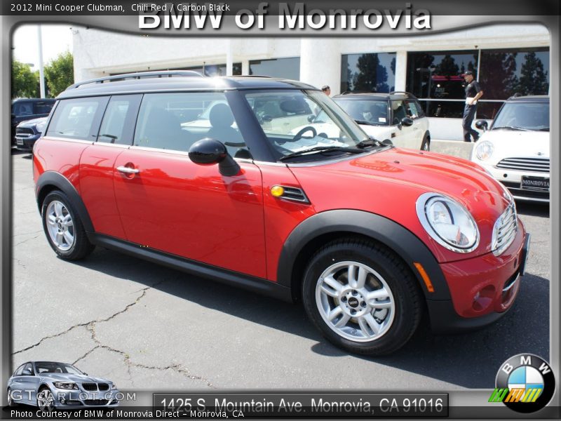 Chili Red / Carbon Black 2012 Mini Cooper Clubman