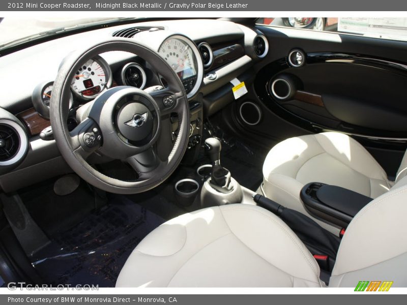 Midnight Black Metallic / Gravity Polar Beige Leather 2012 Mini Cooper Roadster