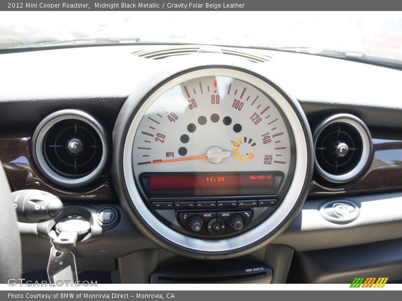 Midnight Black Metallic / Gravity Polar Beige Leather 2012 Mini Cooper Roadster