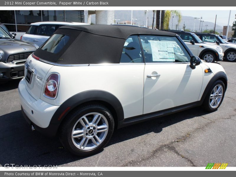 Pepper White / Carbon Black 2012 Mini Cooper Convertible