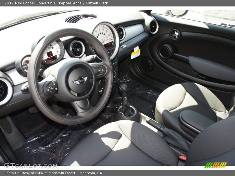 Pepper White / Carbon Black 2012 Mini Cooper Convertible