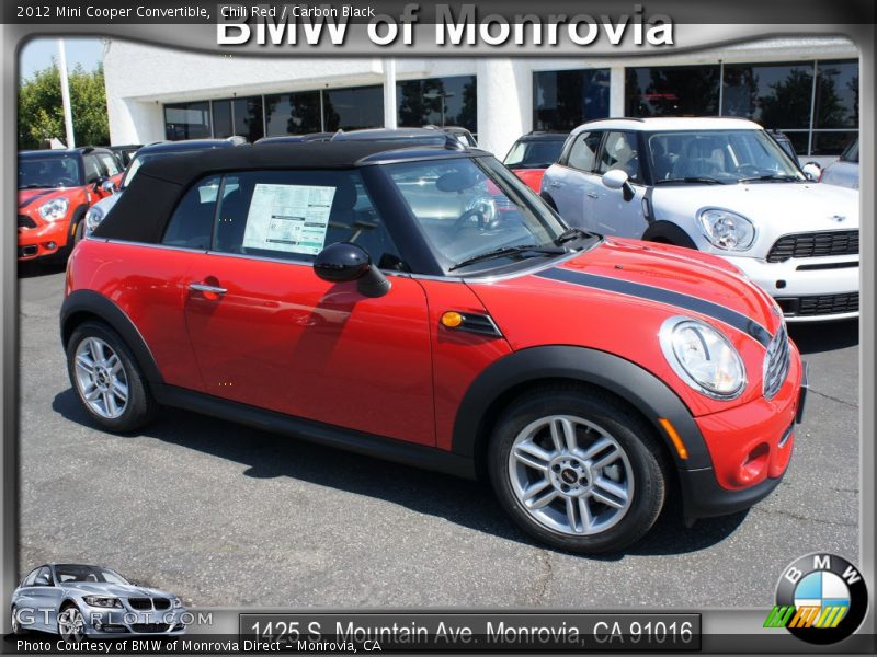Chili Red / Carbon Black 2012 Mini Cooper Convertible