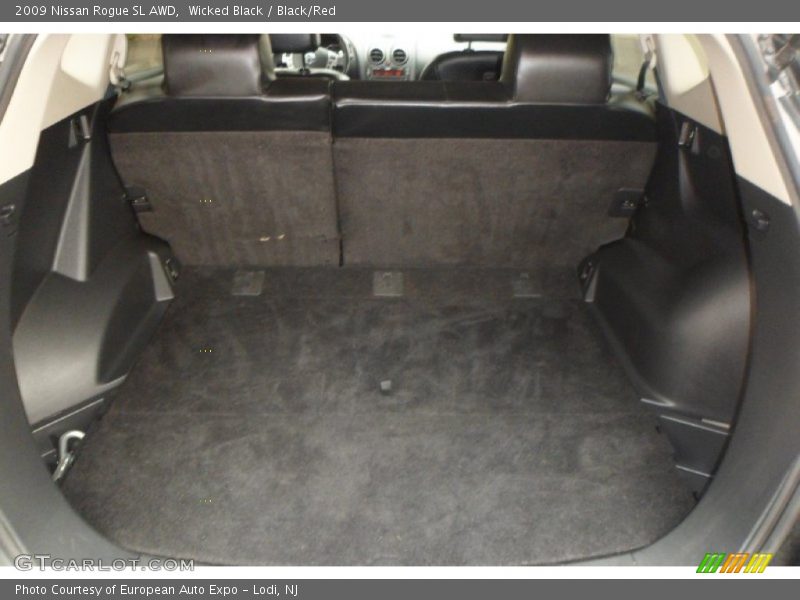 Wicked Black / Black/Red 2009 Nissan Rogue SL AWD