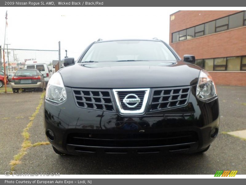 Wicked Black / Black/Red 2009 Nissan Rogue SL AWD