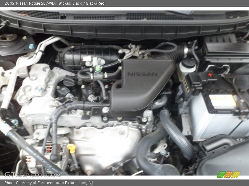 Wicked Black / Black/Red 2009 Nissan Rogue SL AWD