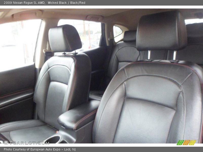 Wicked Black / Black/Red 2009 Nissan Rogue SL AWD