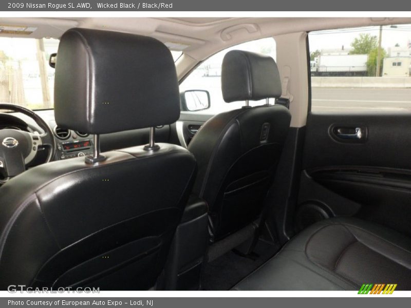 Wicked Black / Black/Red 2009 Nissan Rogue SL AWD