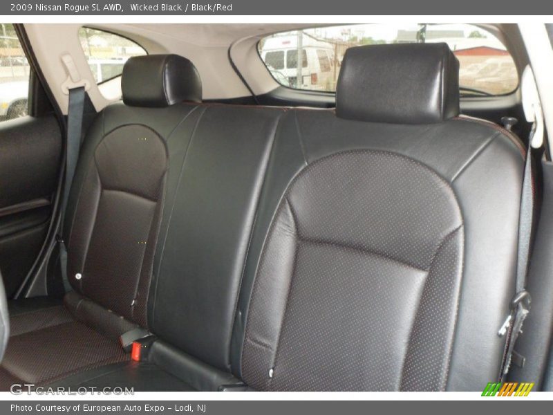 Wicked Black / Black/Red 2009 Nissan Rogue SL AWD