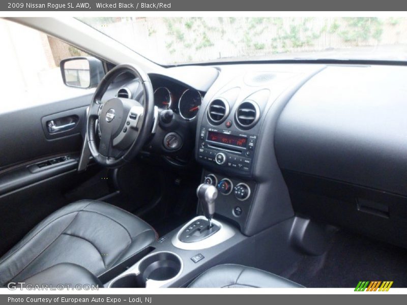 Wicked Black / Black/Red 2009 Nissan Rogue SL AWD