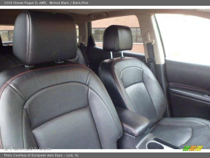 Wicked Black / Black/Red 2009 Nissan Rogue SL AWD