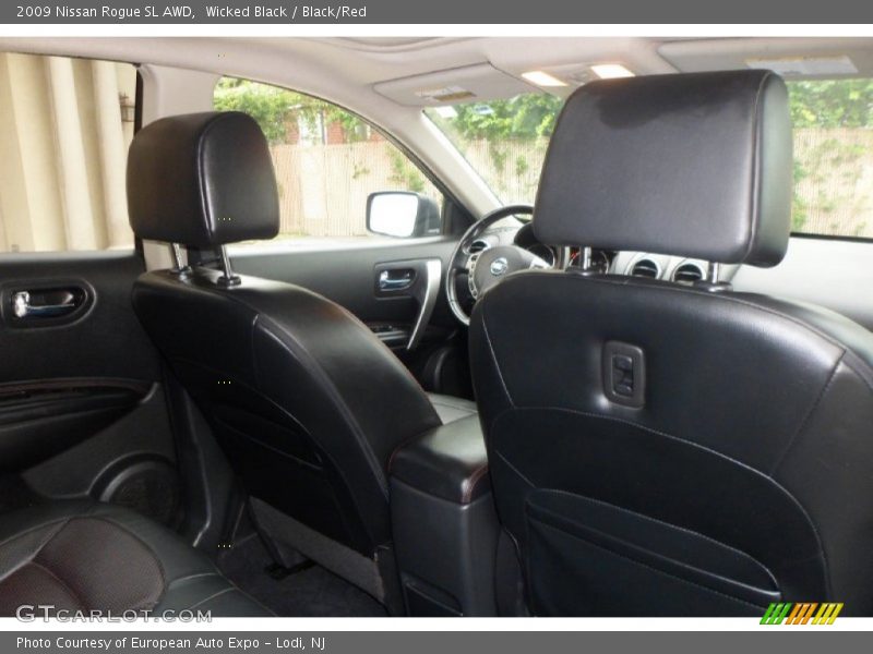 Wicked Black / Black/Red 2009 Nissan Rogue SL AWD