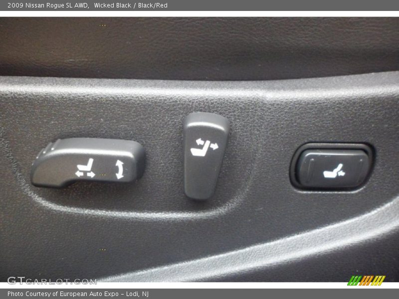 Wicked Black / Black/Red 2009 Nissan Rogue SL AWD