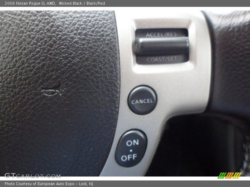 Wicked Black / Black/Red 2009 Nissan Rogue SL AWD