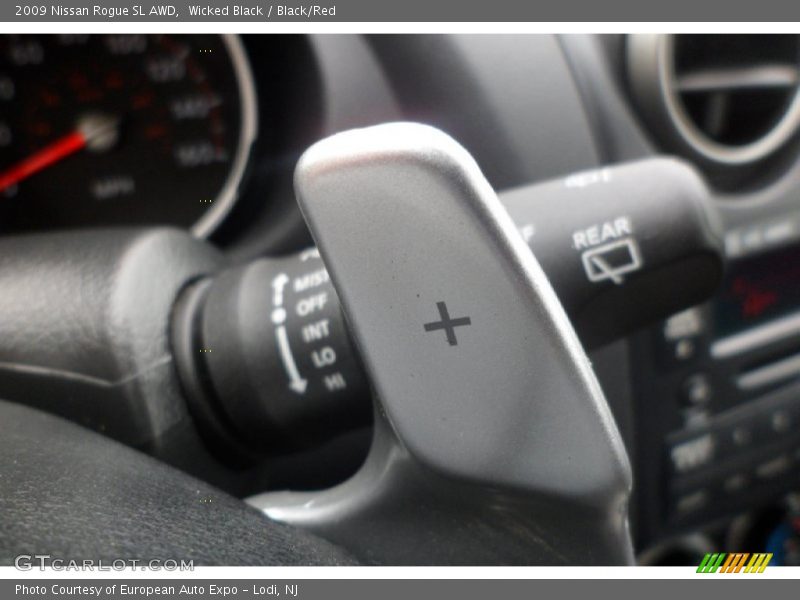 Wicked Black / Black/Red 2009 Nissan Rogue SL AWD