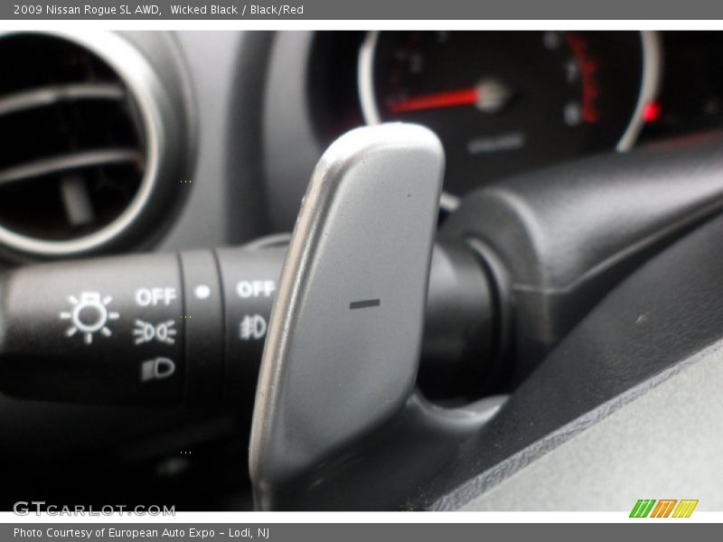 Wicked Black / Black/Red 2009 Nissan Rogue SL AWD