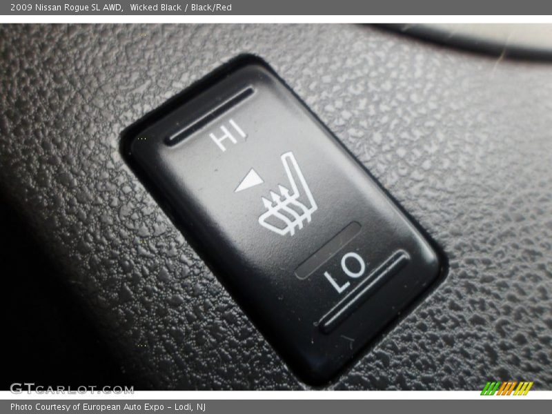 Wicked Black / Black/Red 2009 Nissan Rogue SL AWD
