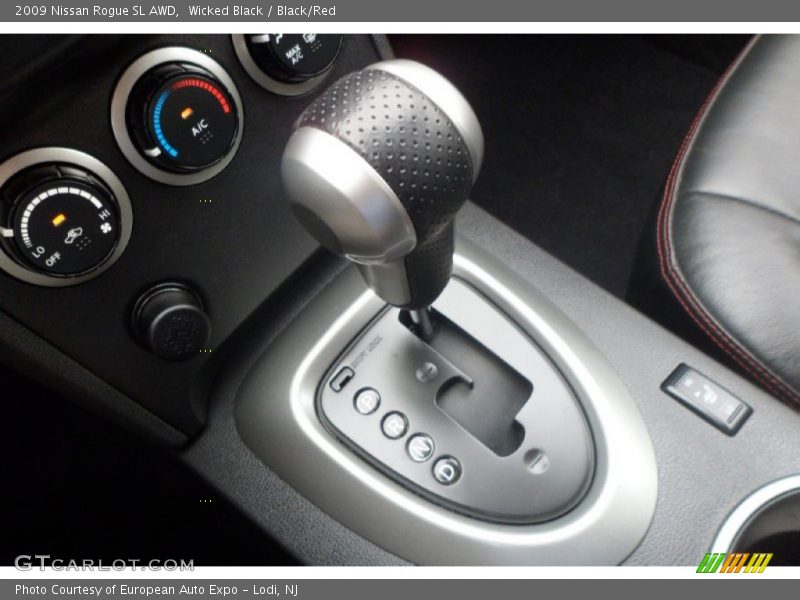 Wicked Black / Black/Red 2009 Nissan Rogue SL AWD