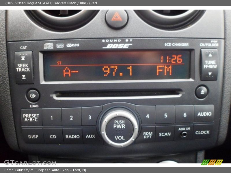 Wicked Black / Black/Red 2009 Nissan Rogue SL AWD