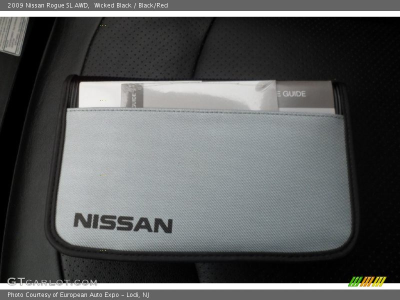 Wicked Black / Black/Red 2009 Nissan Rogue SL AWD