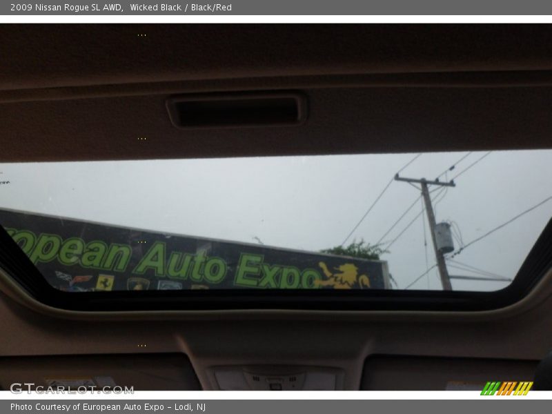 Wicked Black / Black/Red 2009 Nissan Rogue SL AWD