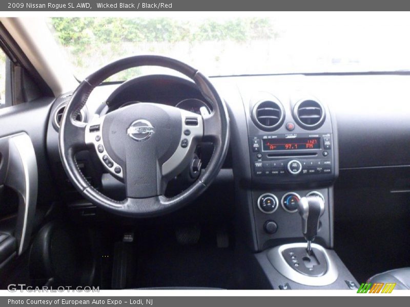 Wicked Black / Black/Red 2009 Nissan Rogue SL AWD