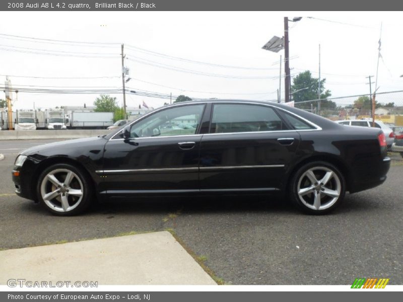 Brilliant Black / Black 2008 Audi A8 L 4.2 quattro