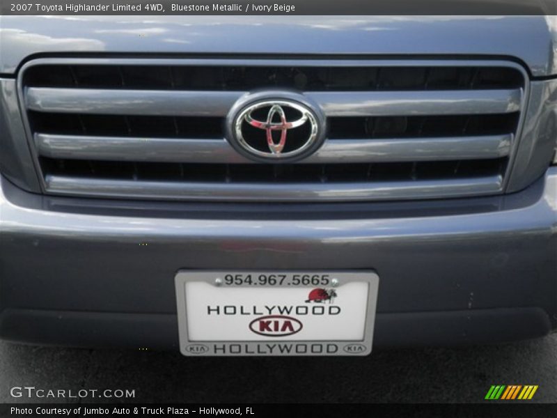 Bluestone Metallic / Ivory Beige 2007 Toyota Highlander Limited 4WD