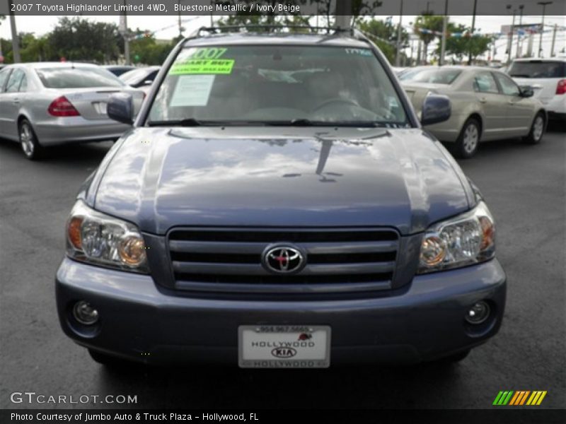 Bluestone Metallic / Ivory Beige 2007 Toyota Highlander Limited 4WD