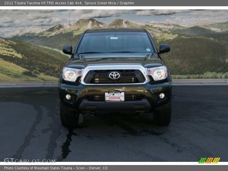 Spruce Green Mica / Graphite 2012 Toyota Tacoma V6 TRD Access Cab 4x4