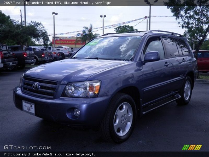 Bluestone Metallic / Ivory Beige 2007 Toyota Highlander Limited 4WD