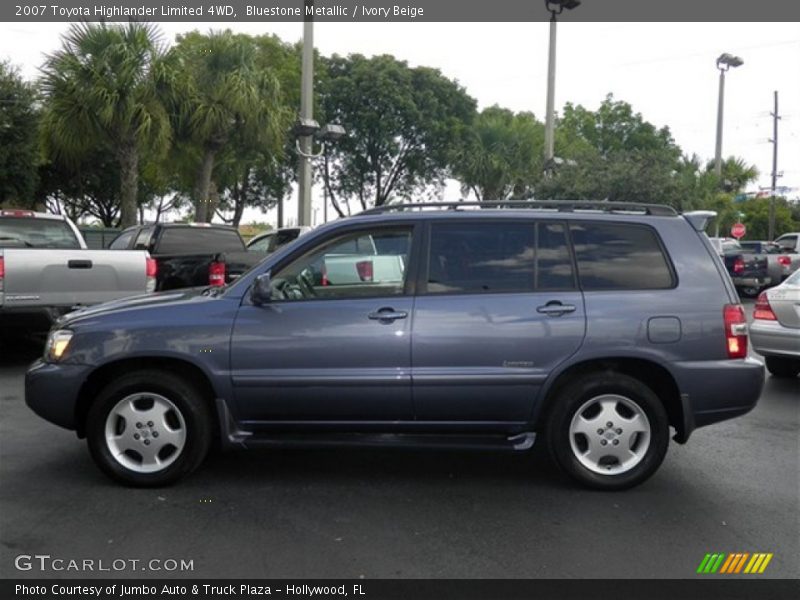 Bluestone Metallic / Ivory Beige 2007 Toyota Highlander Limited 4WD