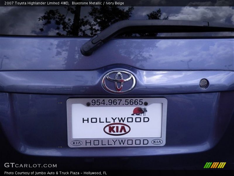 Bluestone Metallic / Ivory Beige 2007 Toyota Highlander Limited 4WD