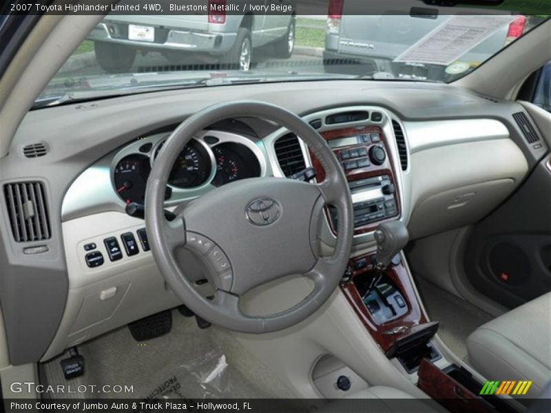 Bluestone Metallic / Ivory Beige 2007 Toyota Highlander Limited 4WD