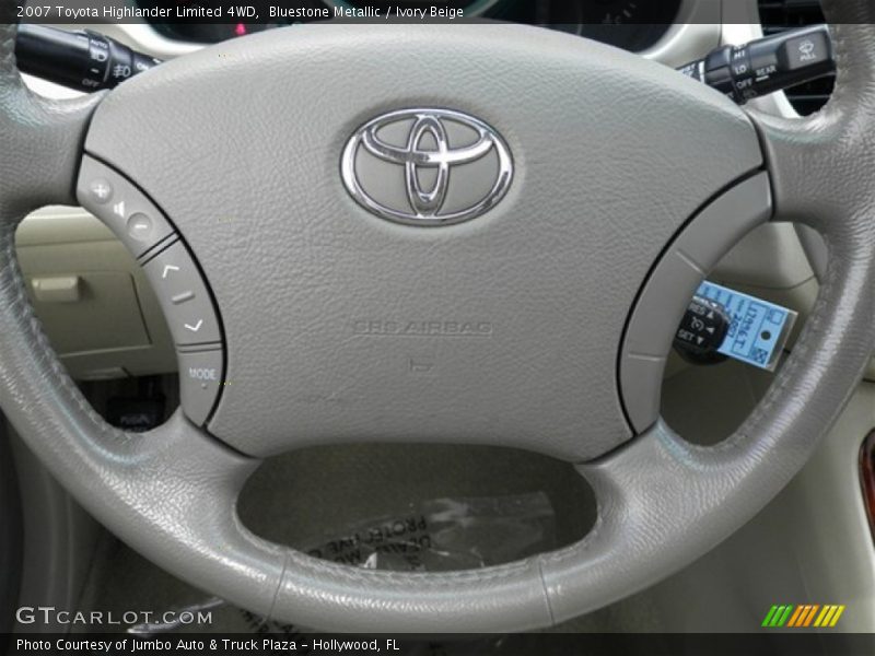 Bluestone Metallic / Ivory Beige 2007 Toyota Highlander Limited 4WD