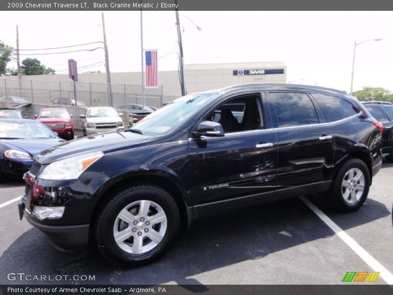 Black Granite Metallic / Ebony 2009 Chevrolet Traverse LT