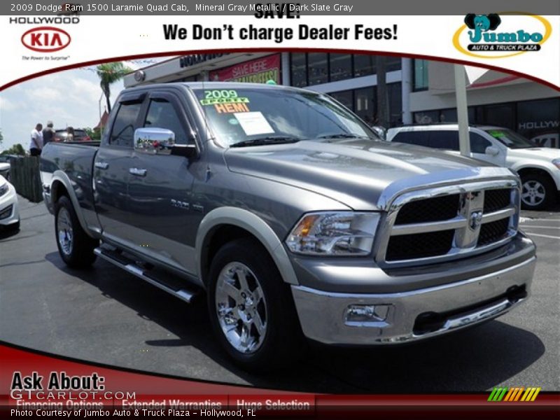 Mineral Gray Metallic / Dark Slate Gray 2009 Dodge Ram 1500 Laramie Quad Cab