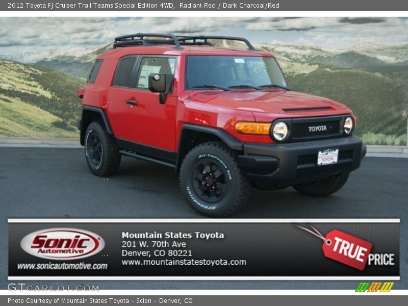 Radiant Red / Dark Charcoal/Red 2012 Toyota FJ Cruiser Trail Teams Special Edition 4WD