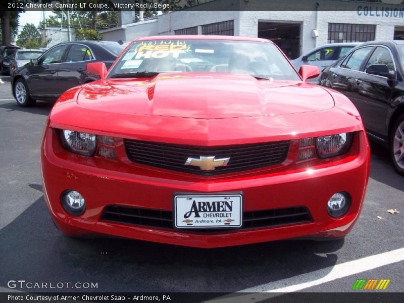 Victory Red / Beige 2012 Chevrolet Camaro LT Coupe