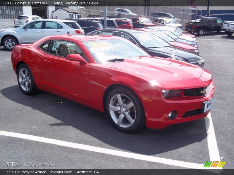Victory Red / Beige 2012 Chevrolet Camaro LT Coupe