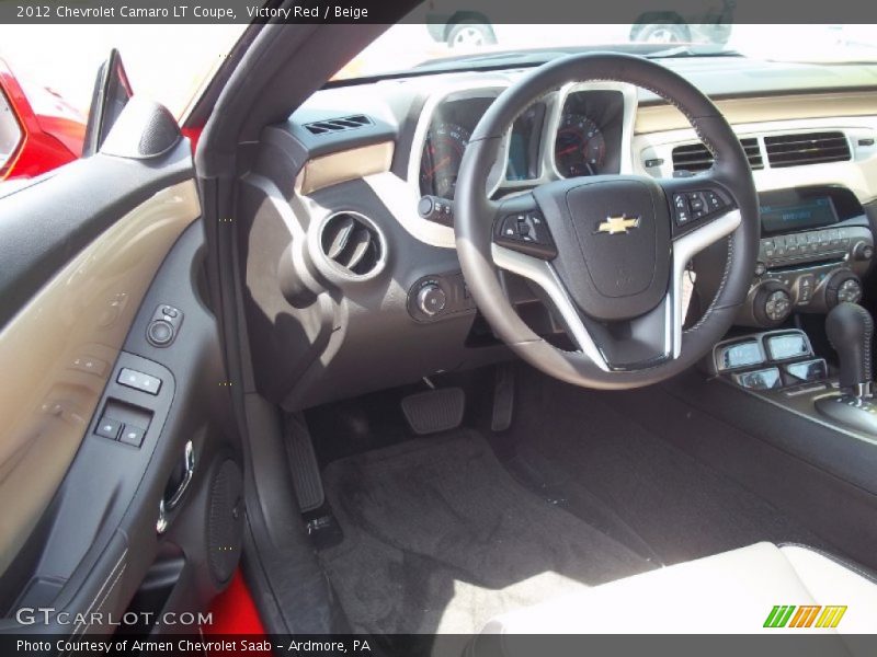 Victory Red / Beige 2012 Chevrolet Camaro LT Coupe