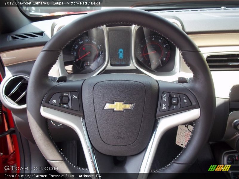 Victory Red / Beige 2012 Chevrolet Camaro LT Coupe