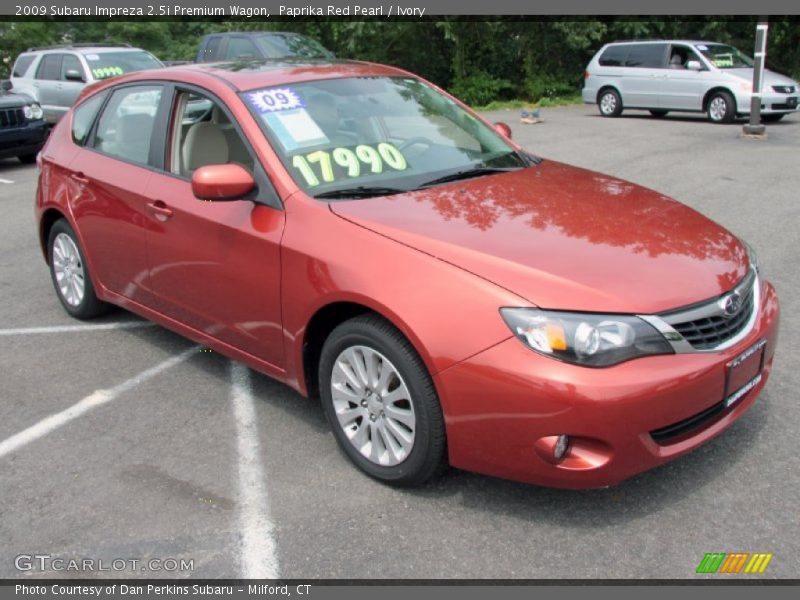 Paprika Red Pearl / Ivory 2009 Subaru Impreza 2.5i Premium Wagon