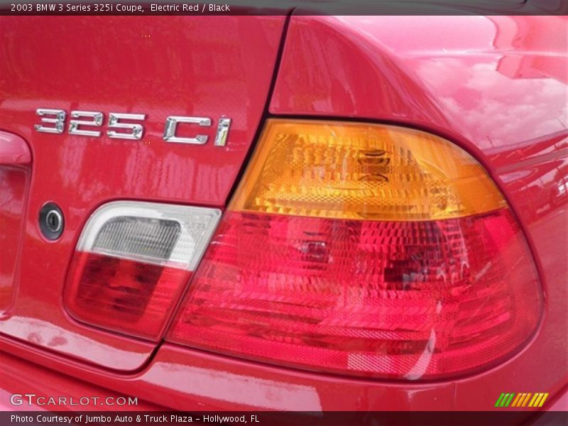 Electric Red / Black 2003 BMW 3 Series 325i Coupe