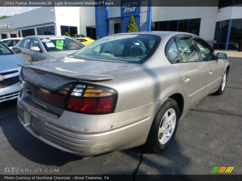 Light Bronzemist Metallic / Taupe 2003 Pontiac Bonneville SE