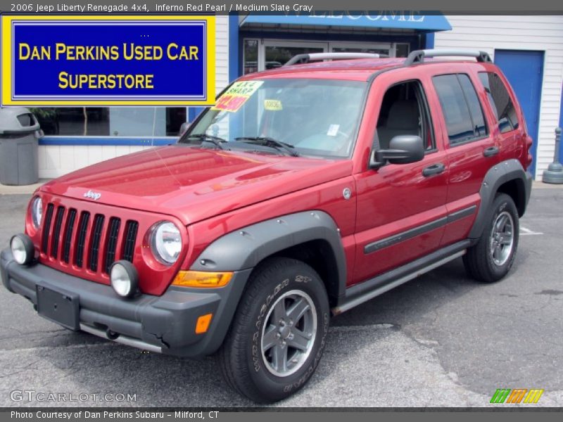 Inferno Red Pearl / Medium Slate Gray 2006 Jeep Liberty Renegade 4x4