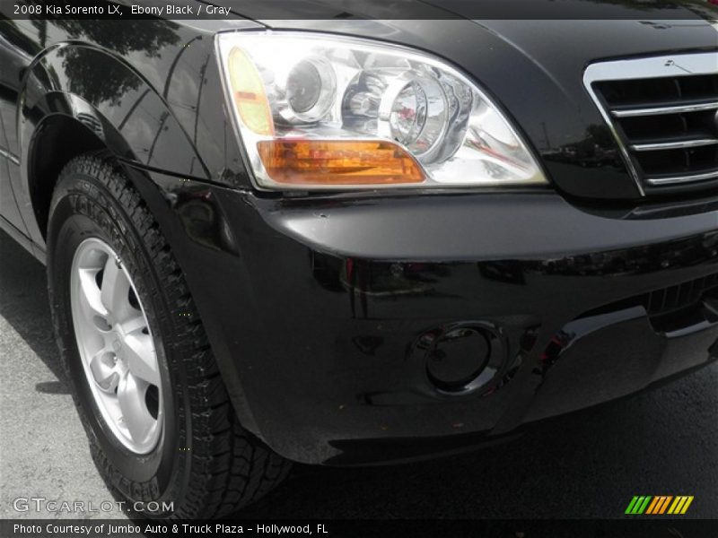 Ebony Black / Gray 2008 Kia Sorento LX