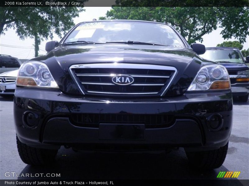 Ebony Black / Gray 2008 Kia Sorento LX