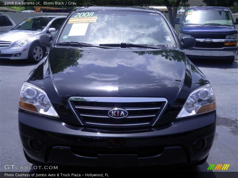 Ebony Black / Gray 2008 Kia Sorento LX
