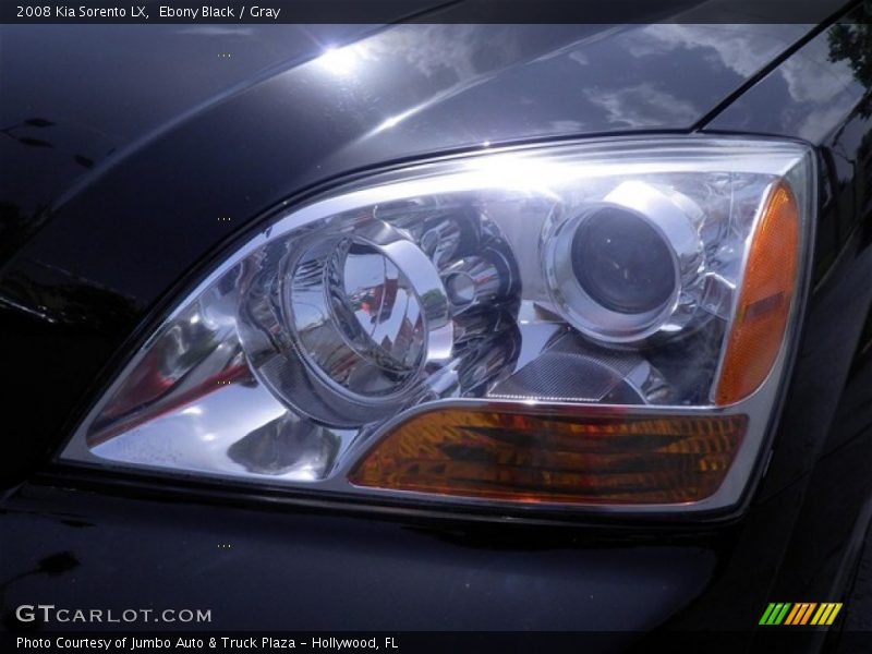 Ebony Black / Gray 2008 Kia Sorento LX
