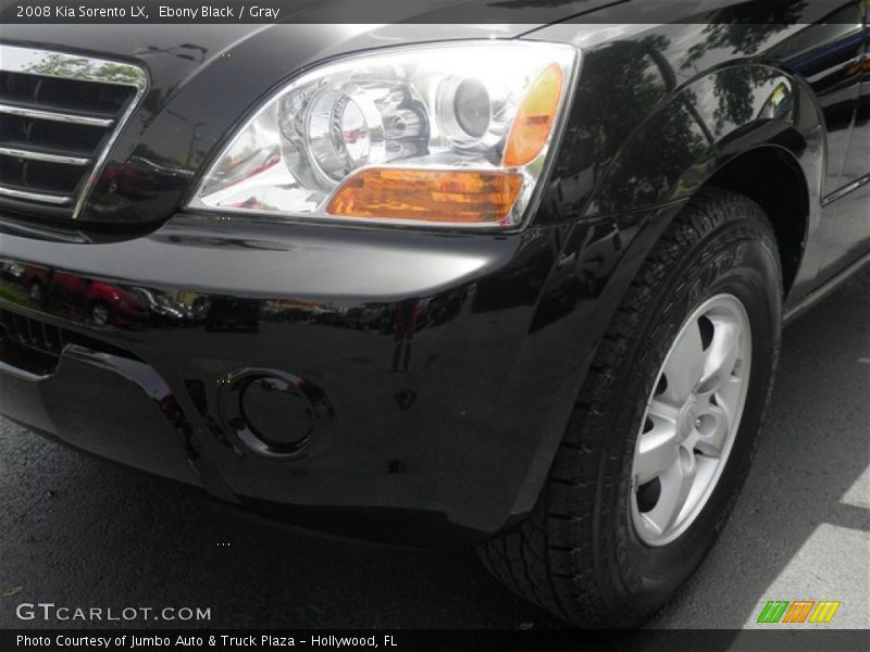 Ebony Black / Gray 2008 Kia Sorento LX
